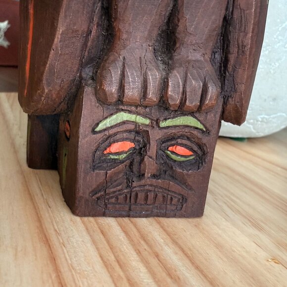 Vtg Alaskan Totem Pole Thunderbird Bird Pole by Kiana 1980's 8 3/4" Tall w/ Tags - Picture 12 of 16